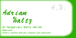 adrian waltz business card